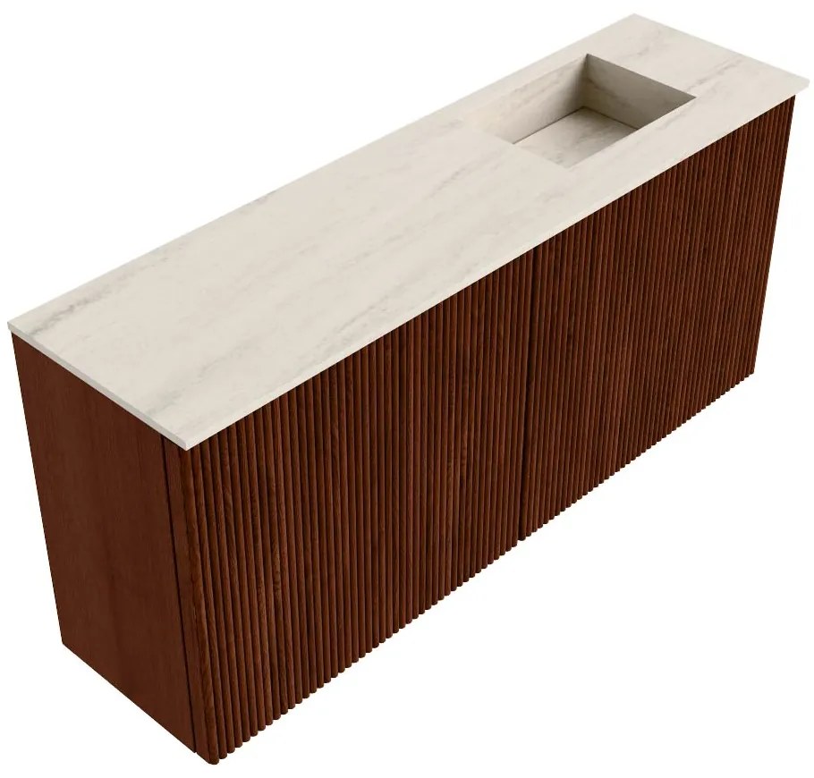 Mondiaz Joya DLux 90cm toiletmeubel ruby met wastafel faye rechts 1 kraangat meli