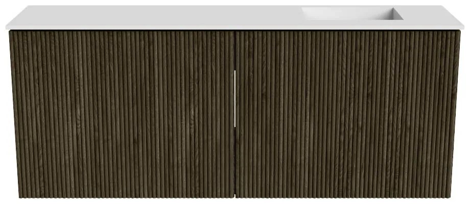 Mondiaz Joya 100cm toiletmeubel shadow met wastafel faye rechts zonder kraangat talc