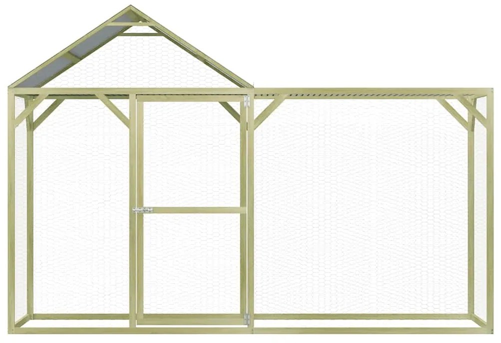 vidaXL Kippenhok 3x1,5x2 m geïmpregneerd grenenhout