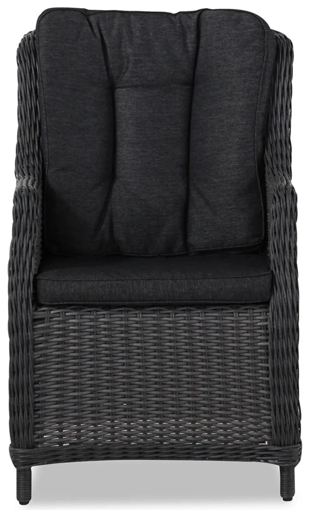 Tuinset Ronde Tuintafel 4 personen 120 cm Wicker Grijs Garden Collections Buckingham/Buckingham