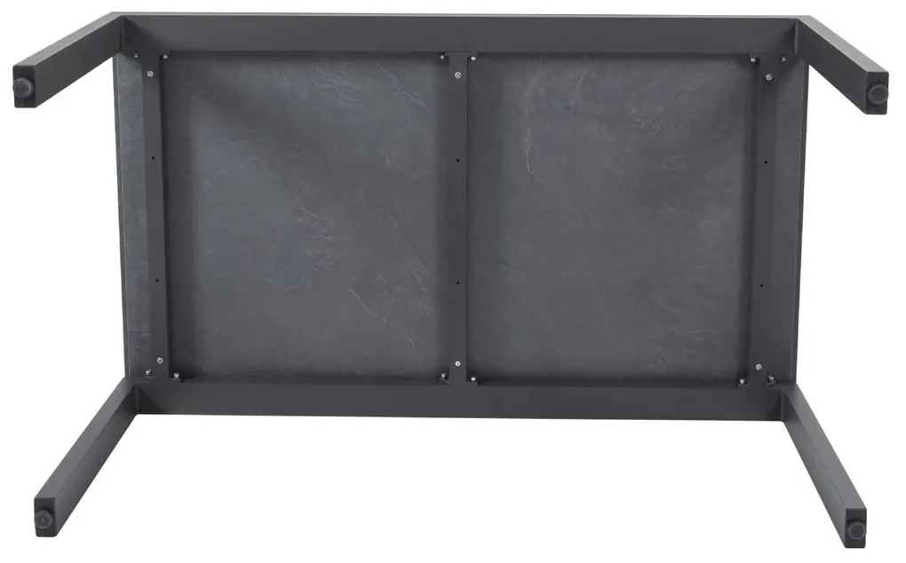 4 Seasons Outdoor Goa tafel met HPL tafelblad Slate antraciet 160 x 95 cm  Tuintafel    antraciet weerbestendig