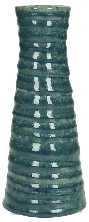 Vaas stoneware - blauw - 20 cm hoog