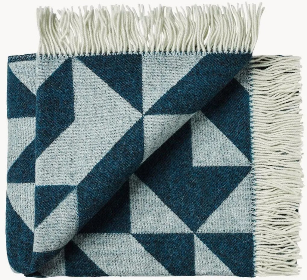 Wollen plaid Twist met franjes