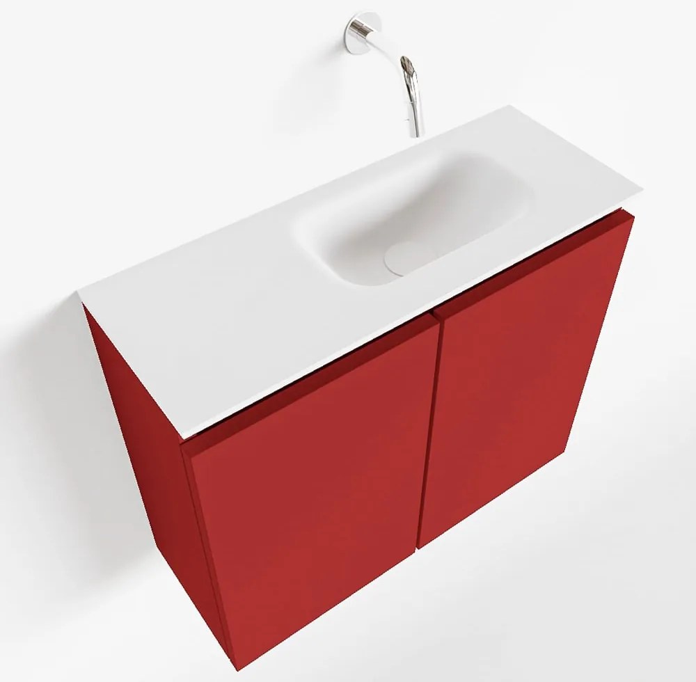 Mondiaz Ture 60cm toiletmeubel fire met wastafel talc rechts geen kraangat