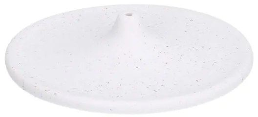 Wierookhouder, keramiek, wit gespikkeld,Ø 10 cm