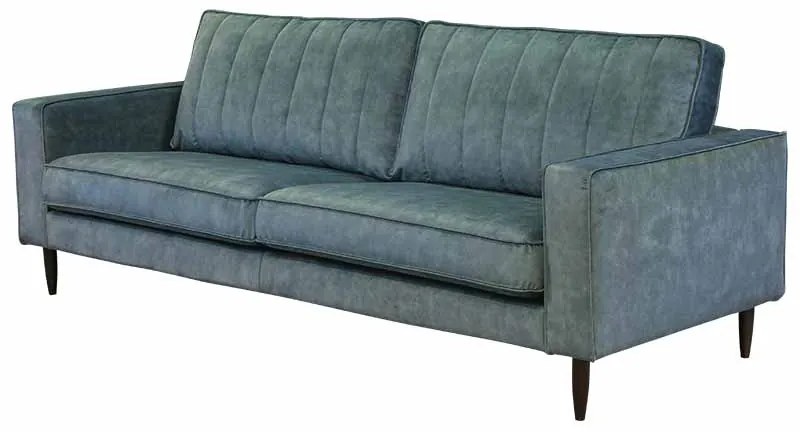 3 zitsbank - Linje - velours Adore blauw 158