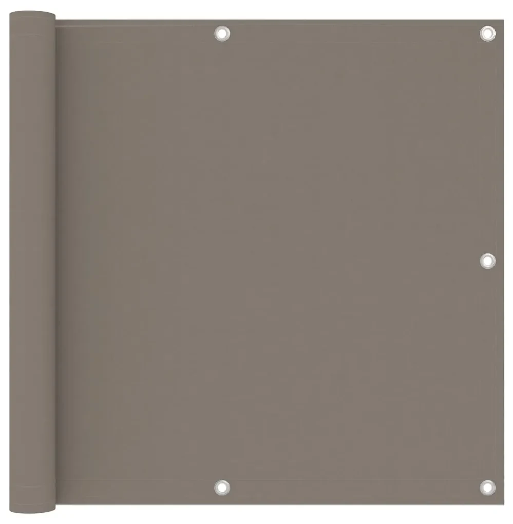 vidaXL Balkonscherm 90x500 cm oxford stof taupe