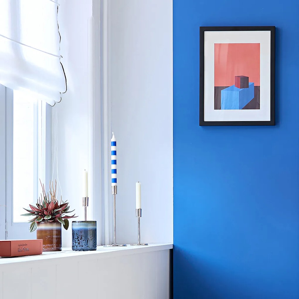 Windlicht in gekleurd glas H11 cm, Orlan