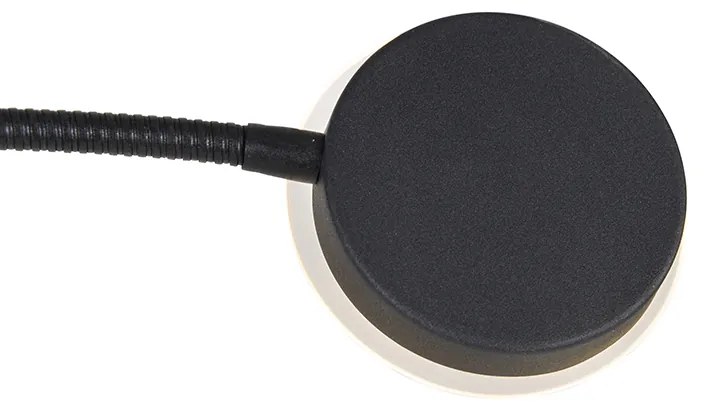 Moderne vloerlamp zwart incl. LED dimbaar met leesarm - Strela