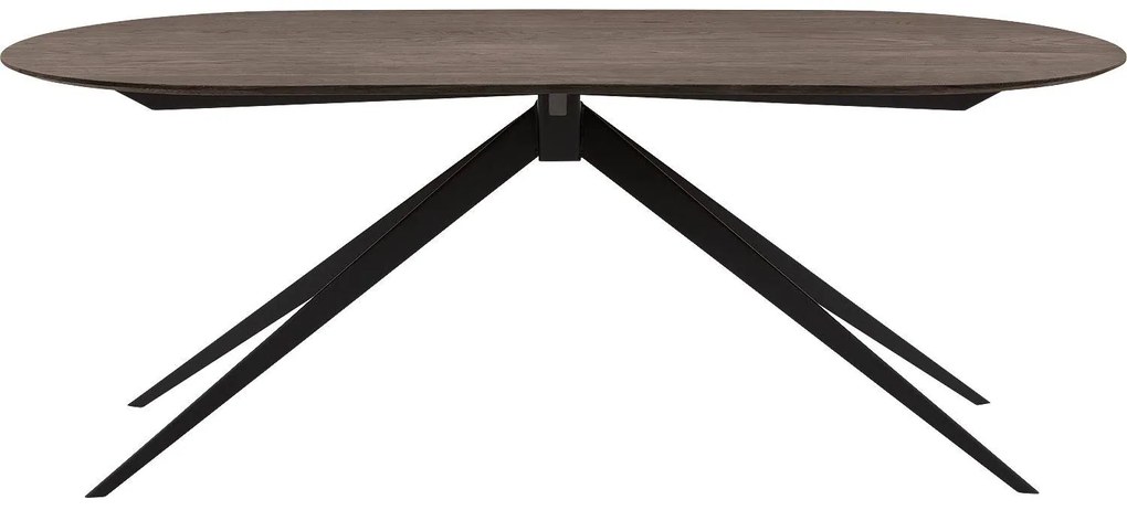 Goossens Excellent Eettafel Uniek, Semi rond 200 x 100 cm