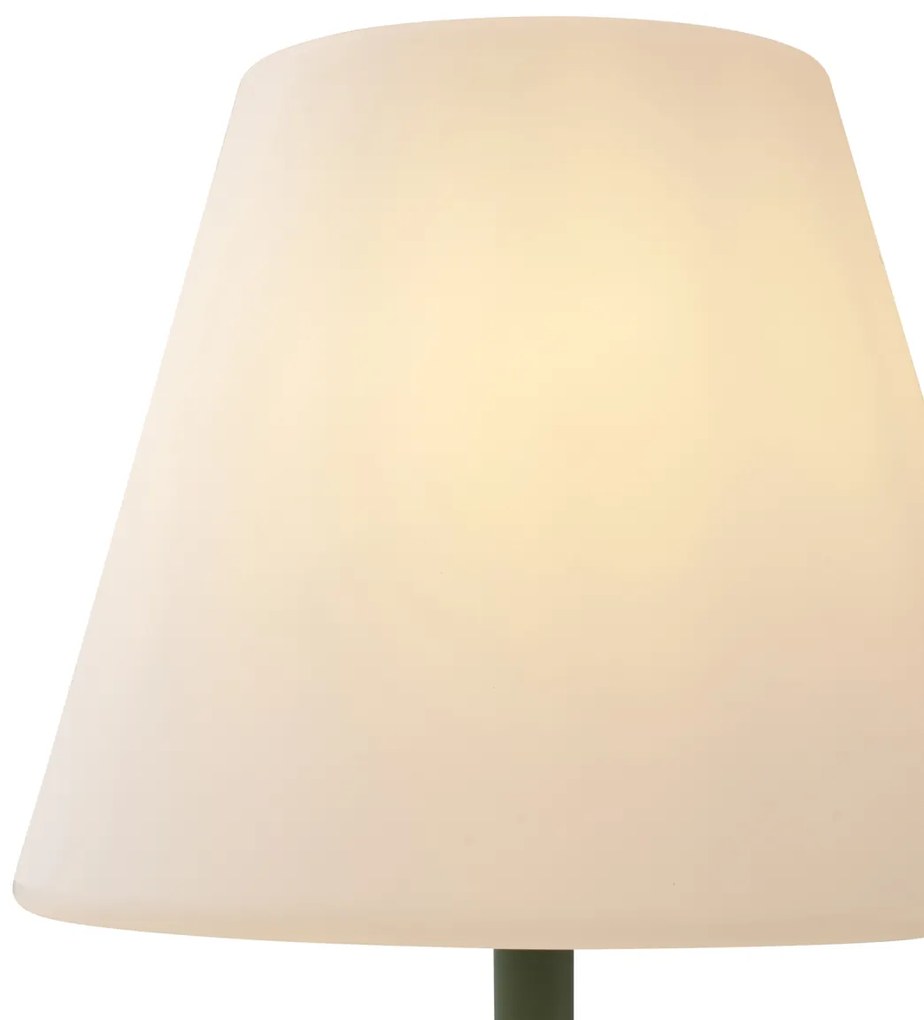 Buiten vloerlamp groen met witte kap IP65 - Virginia Modern E27 Buitenverlichting