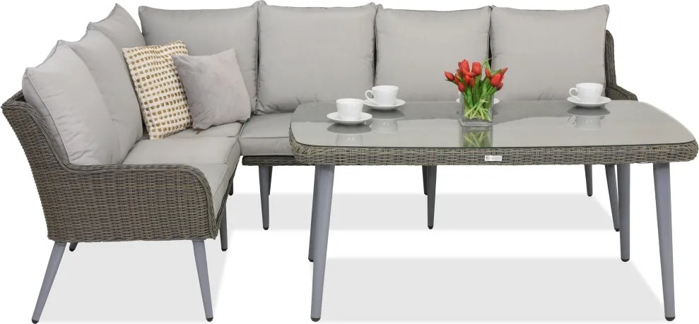 Bilbao Comida 5 Garden Point tuinmeubelen grijs