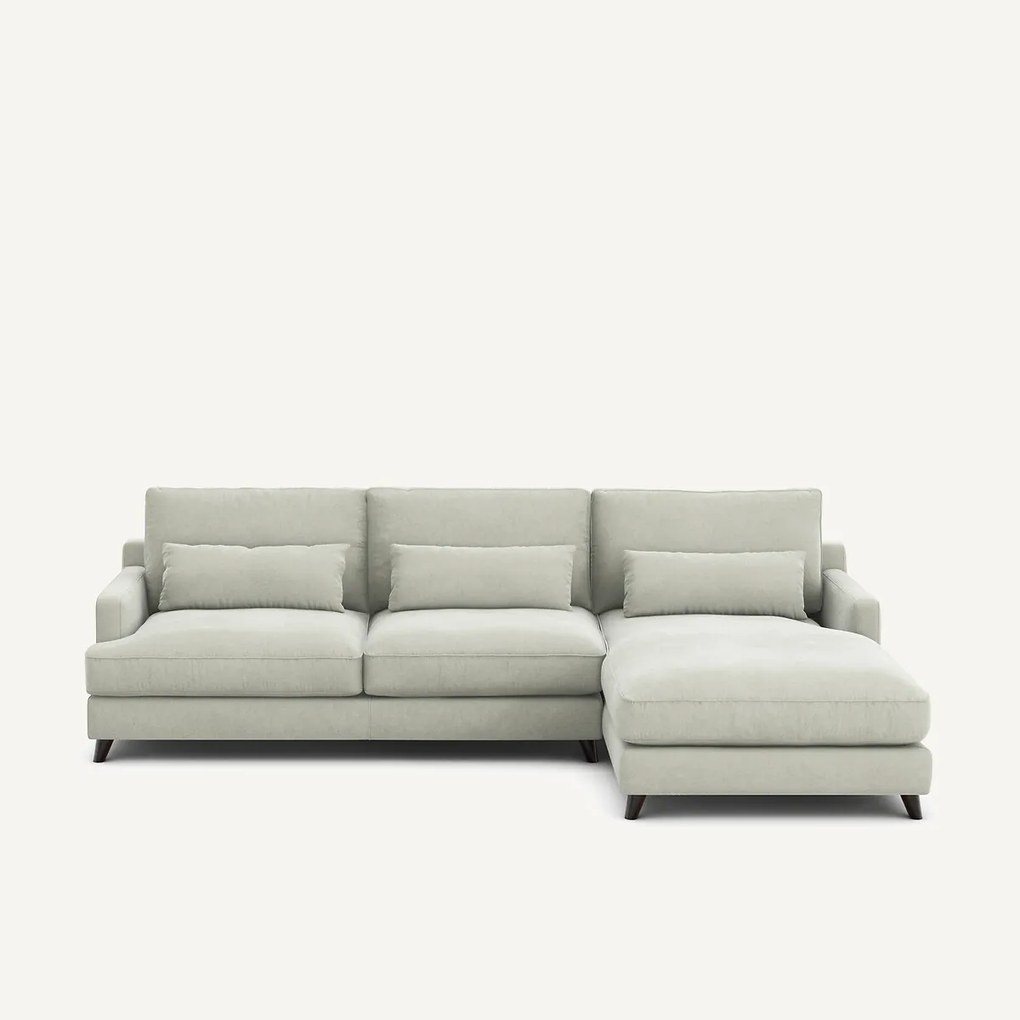 Hoekbank van stonewashed fluweel, ALWINE