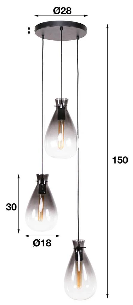 Trapse Hanglamp Met Glazen Druppels