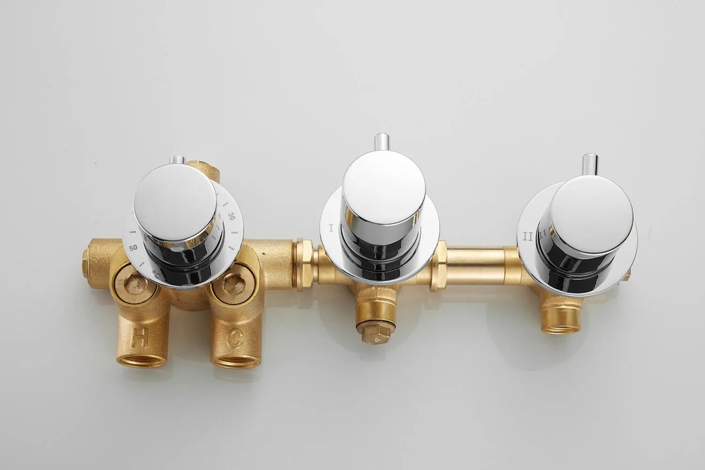 Saniclear Plus Pro inbouw regendouche met inbouw douchekop 30x30cm en staafhanddouche chroom