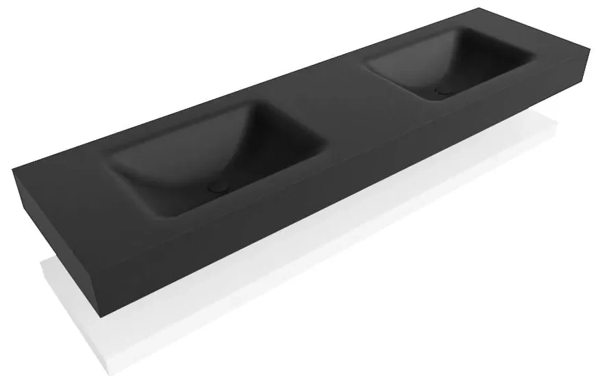 Zaro Alan badmeubel 170cm met planchet talc en vrijhangende wastafel cloud dubbel 2 kraangaten urban