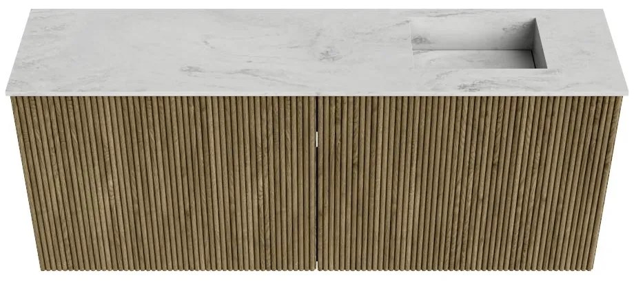 Mondiaz Joya DLux 100cm toiletmeubel dusk met wastafel faye rechts 1 kraangat opalo
