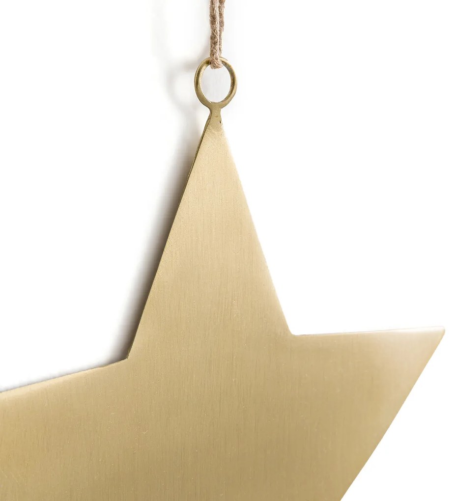 Wanddecoratie, ster in messing, Ramula