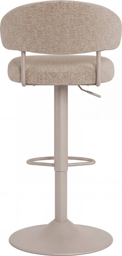 Mazzoni IRIS Latte Beige (stof Monza 60)/poot kasjmier - GESTOFFEERDE BARKRUK VOOR KEUKEN/BAR