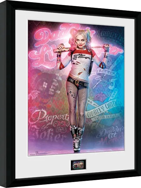 Ingelijste poster Suicide Squad - Suicide Squad - Harley Quinn Stand