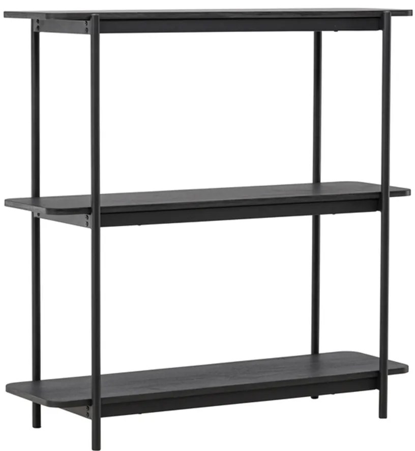 Openkast Met Drie Planken Zwart - 120x40x120cm.