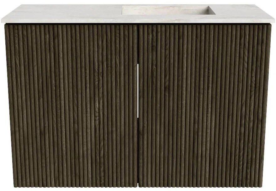 Mondiaz Joya DLux 60cm toiletmeubel shadow met wastafel faye rechts zonder kraangat ostra