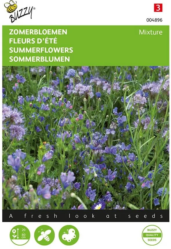 Buzzy seeds bloemenweide - Blauwe zomerbloemenzaden