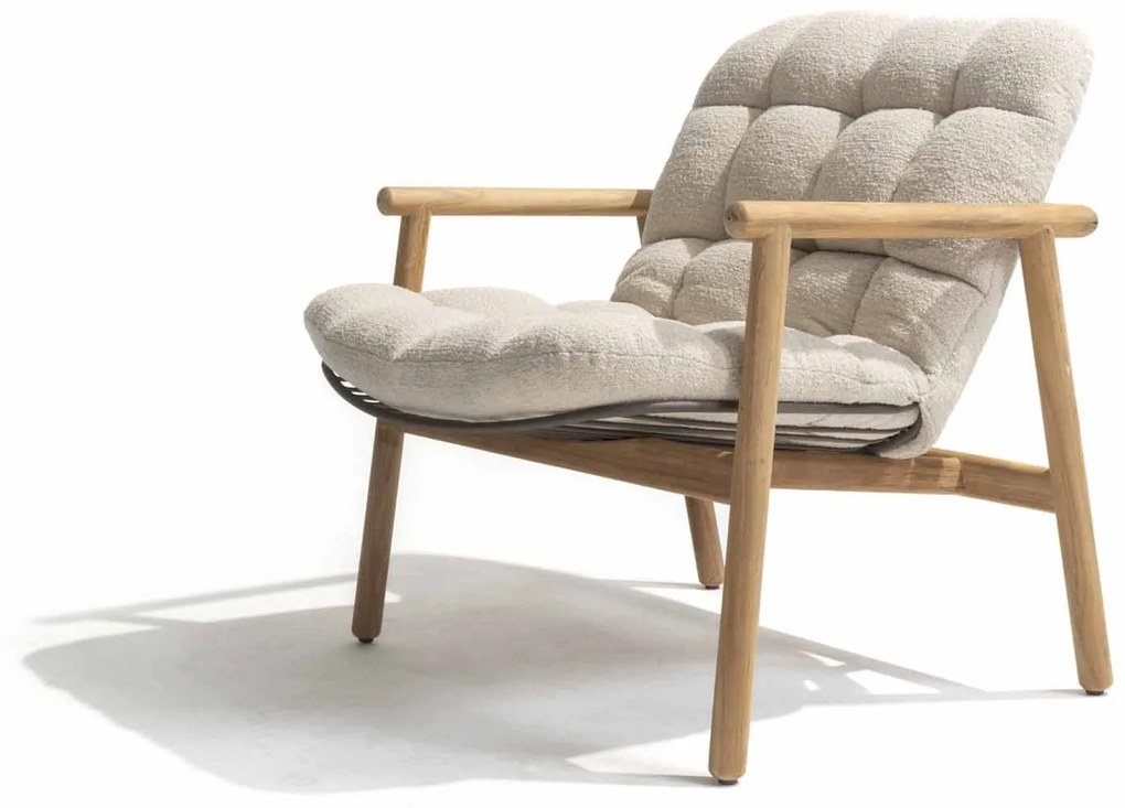 4 Seasons Outdoor Samos loungestoel teak SALE Loungestoel beige weerbestendig