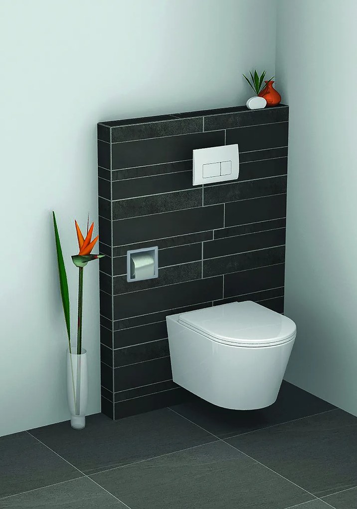 Mueller inbouw toiletrolhouder RVS