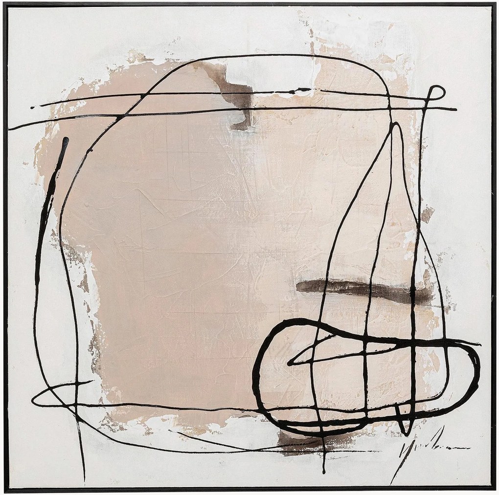 Handbeschilderd ingelijst canvasdoek Dust