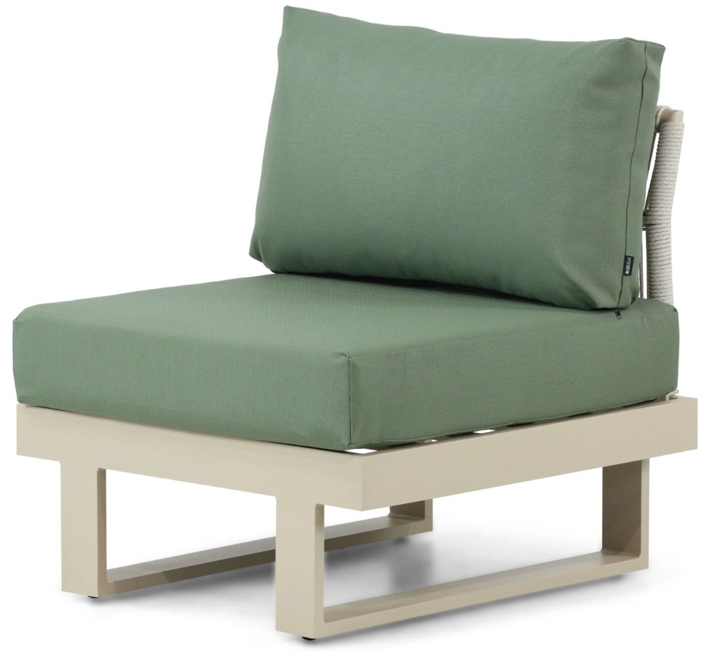 Hoek loungeset 6 personen Aluminium Taupe  Lifestyle Garden Furniture Lorenzo