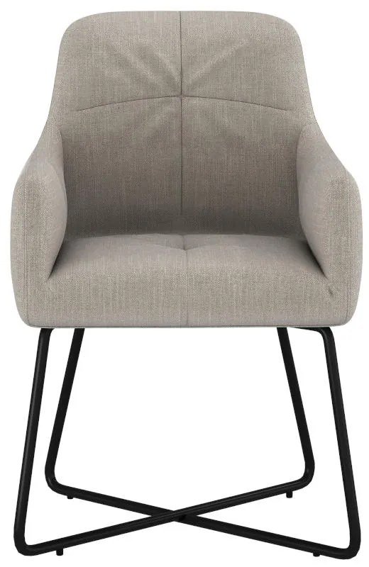 Eetkamerstoel - Arne - stof Bjorn grof geweven creme