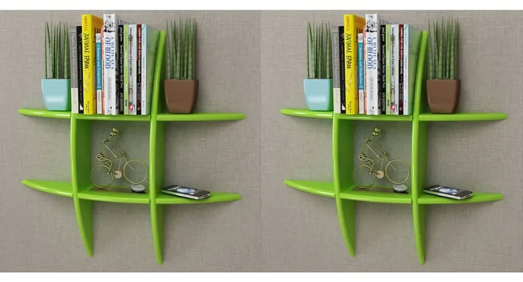 vidaXL Wandplanken 2 st groen