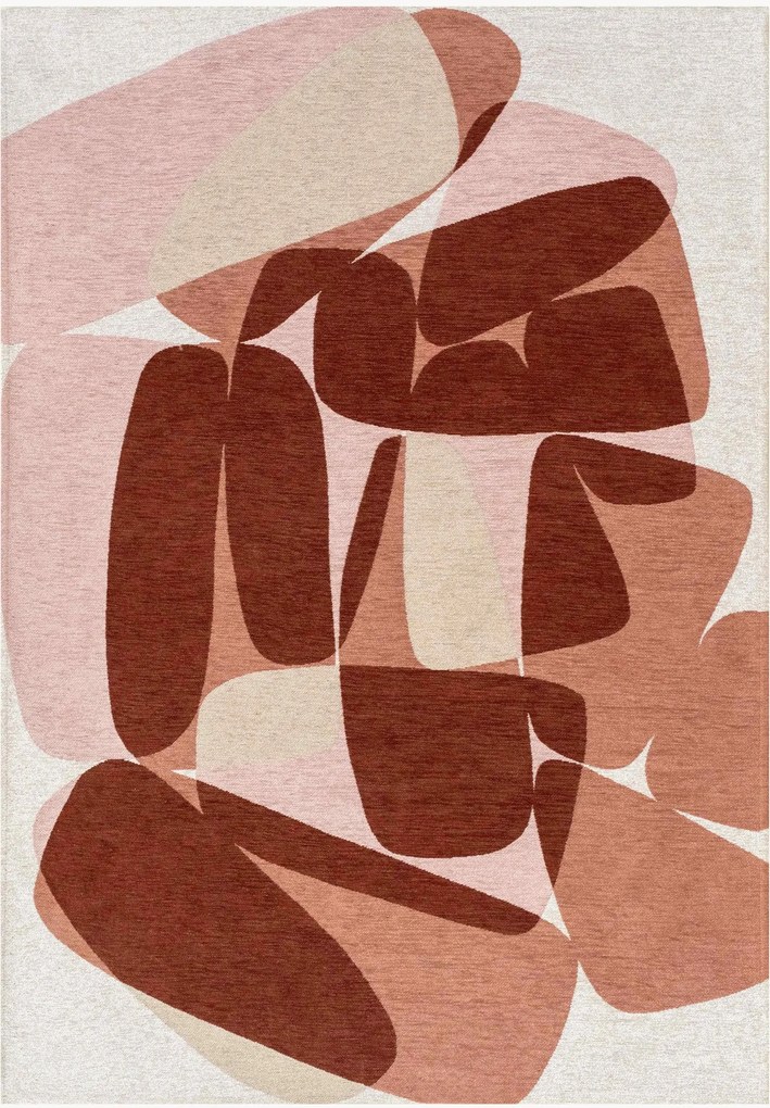 Wasbaar jacquard in- & outdoor vloerkleed Stones