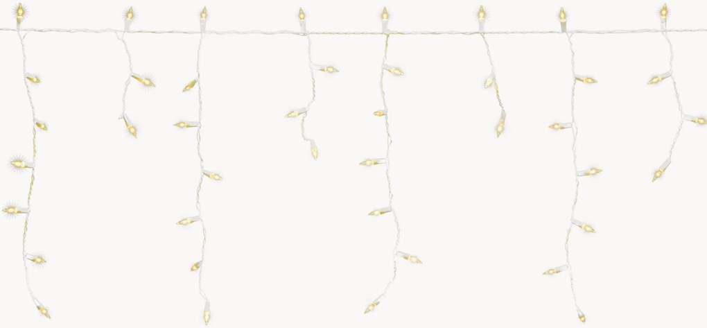 Indoor & outdoor LED-lichtgordijn Lara, warmwit