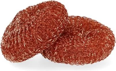 Schuurwol, koper, 2 stuks, Ø10,5 x 3,5 cm