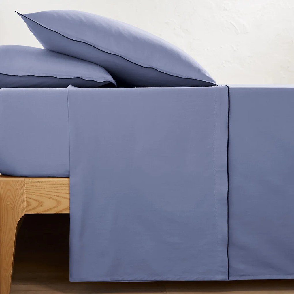 Hoeslaken van 118 draden gewassen katoensatijn, Victor uni