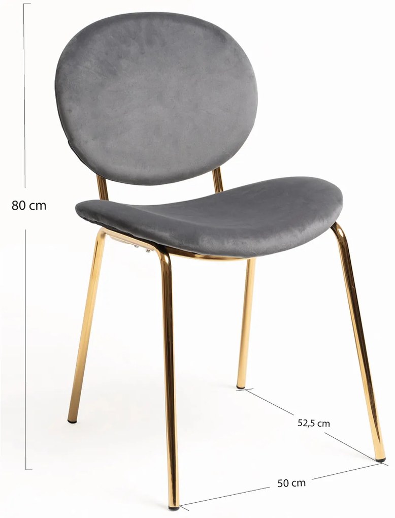 Lenor gouden fluwelen stoel