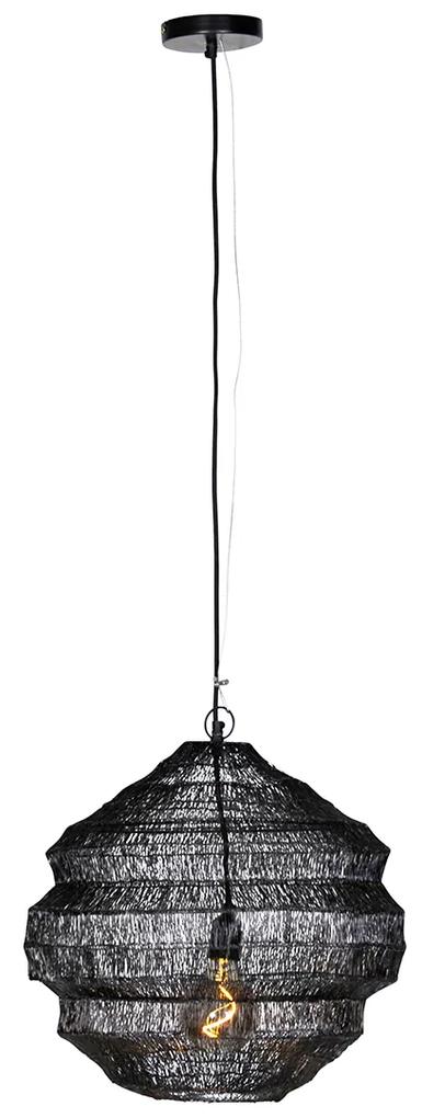 Eettafel / Eetkamer Oosterse hanglamp zwart 45 cm x 40 cm - VadiOosters E27 rond Binnenverlichting Lamp