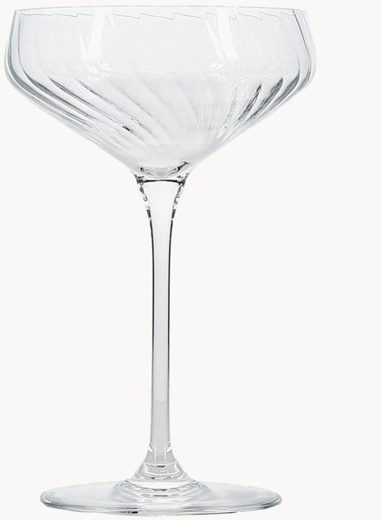 Kristallen champagneglazen Robi, 4-delig