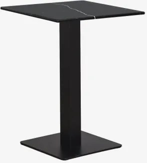 Vierkante Bar Tafel Van Natuurlijk Livanto-steen 60 X 60 Cm & Nero Marquina Marmer - Zwart - Sklum