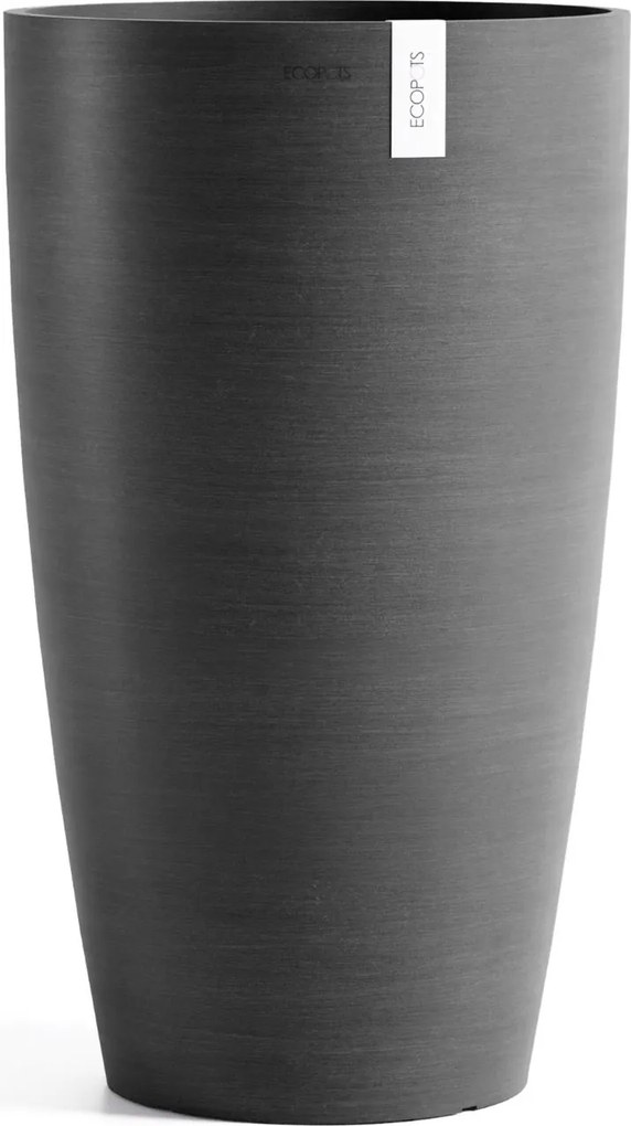 Ecopots bloempot Stockholm High 60- Rond - Dark Grey - Diameter 35 x H60 cm