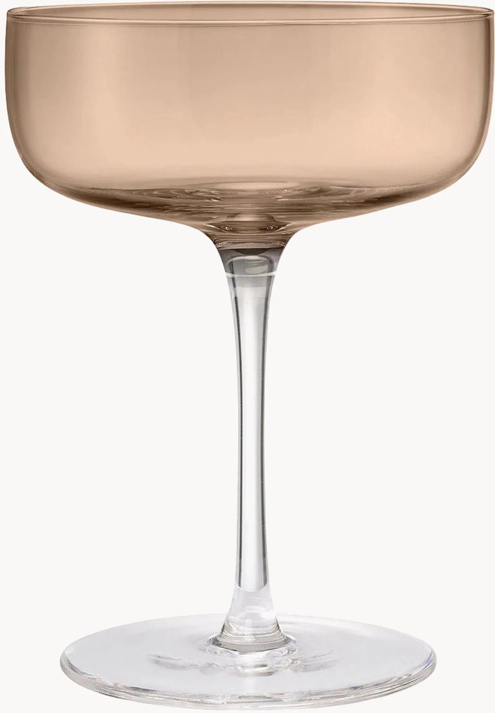 Mondgeblazen champagneglazen Fuumi, 4-delig