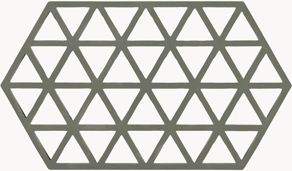 Grote siliconen onderzetterset Triangles, 6-delig