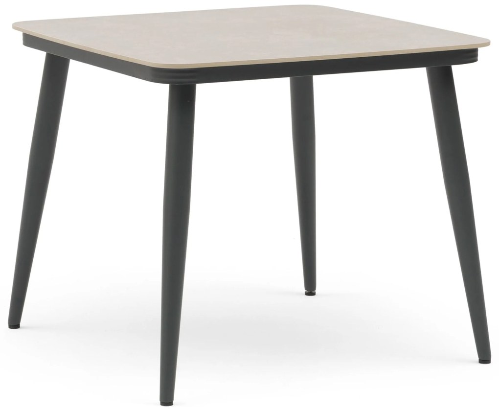 Dining Tuintafel 90 x 90 cm Aluminium Grijs Vienna