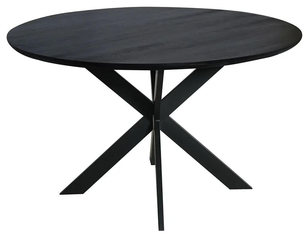 Starfurn Ferris Ronde Eettafel Zwart Eiken 130 Cm - 130 X 130cm.