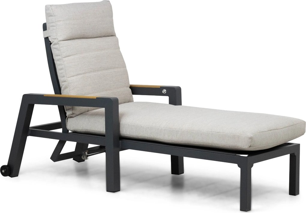 Lifestyle Garden Furniture Evora Ligbed Verstelbaar Aluminium Grijs