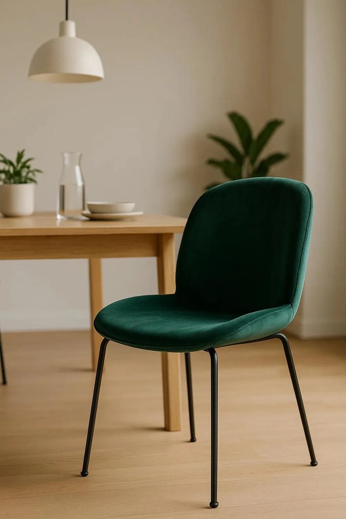 Bille Zwart Fluwelen Stoel