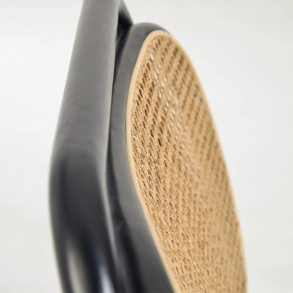 Retro Webbing Fauteuil Zwart