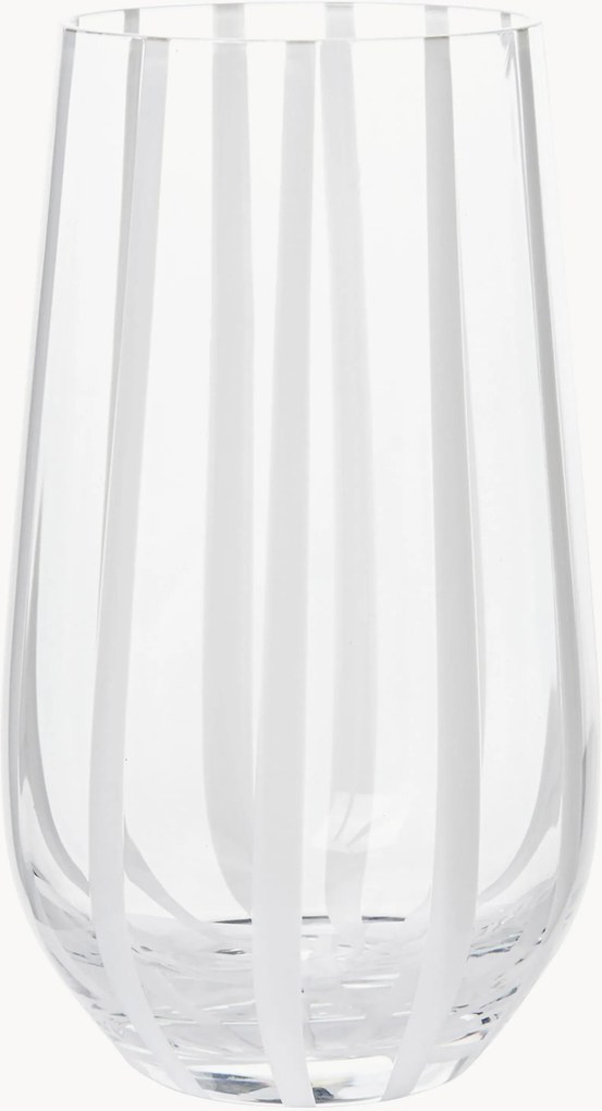 Mondgeblazen waterglas Stripe